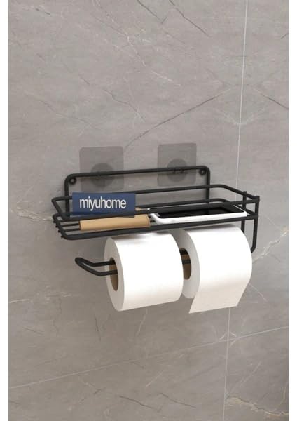 Yapışkanlı Tuvalet Kağıtlığı Metal WC Kağıtlık Peçetelik Tuvalet Kağıdı Organizeri Banyo Düzenleyici