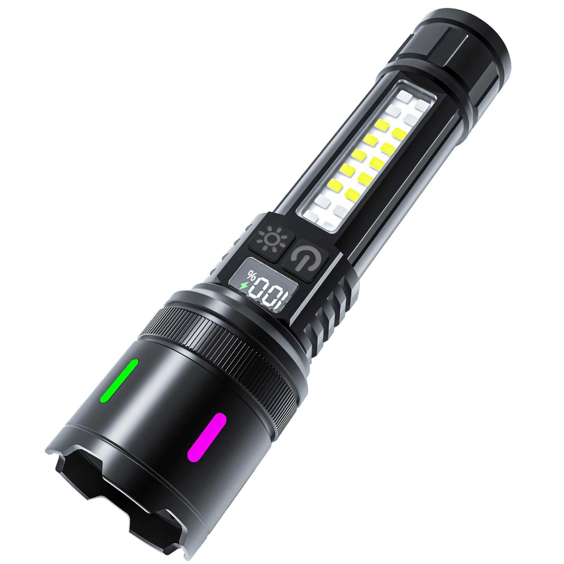 Valkyrie Şarjlı 15W Led 7 Işık Modu Çakarlı Zoom Özellikli Dijital Güç Göstergeli Uzun Pil Ömrü