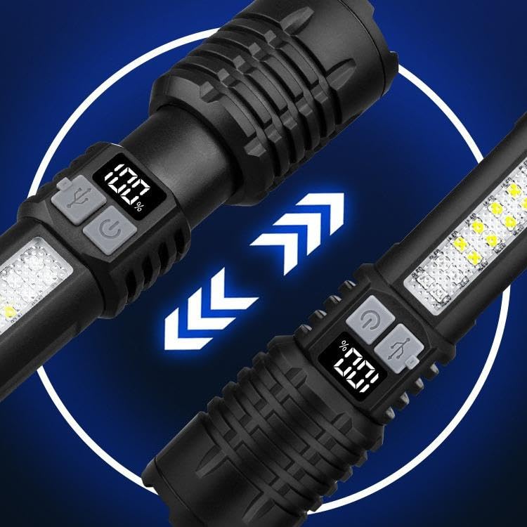 Valkyrie Şarjlı LED El Feneri 5 Işık Modu Type-C Şarjlı Çakar Modlu Zoom Özellikli