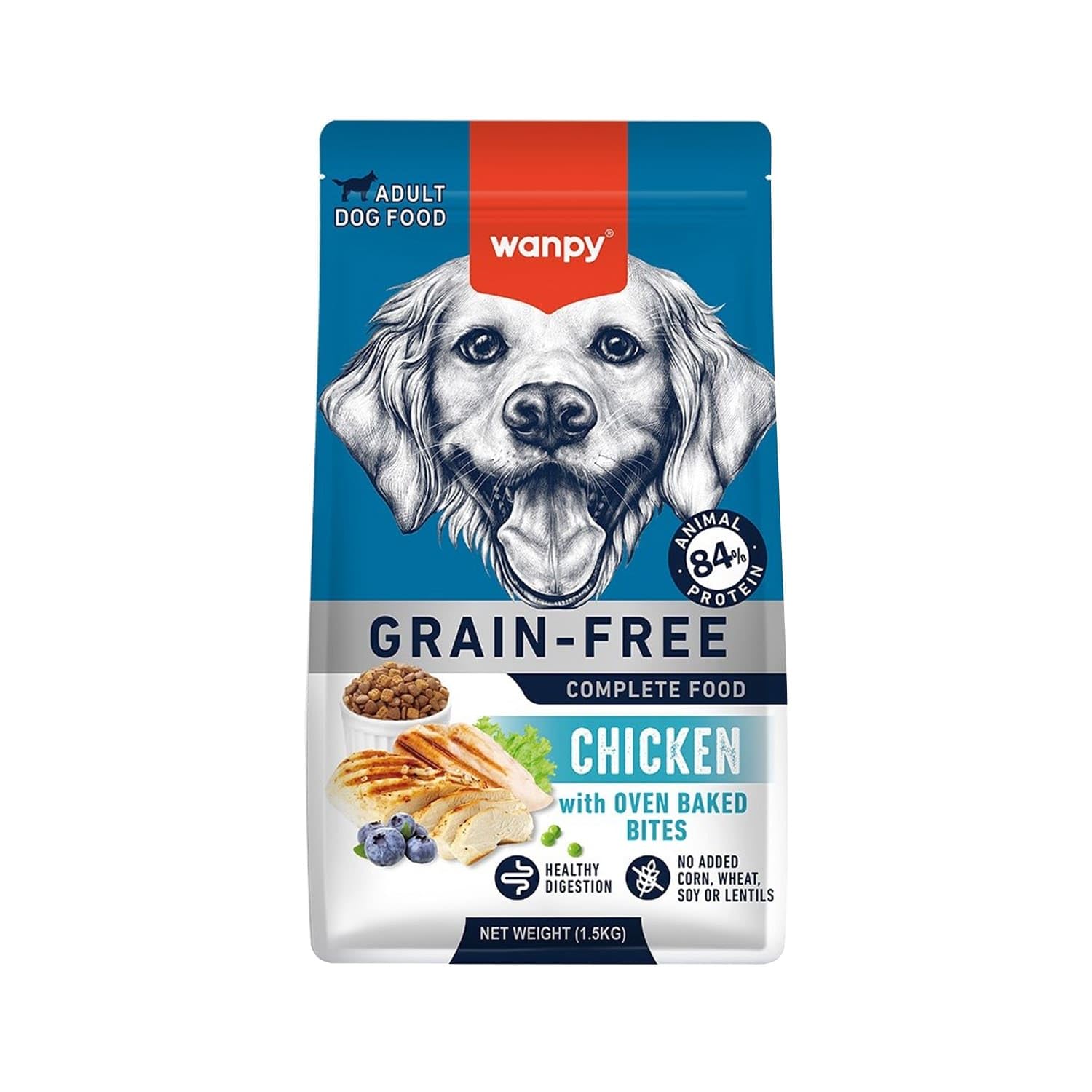 Wanpy Tavuklu Tahılsız Yetişkin Köpek Maması 1,5kg