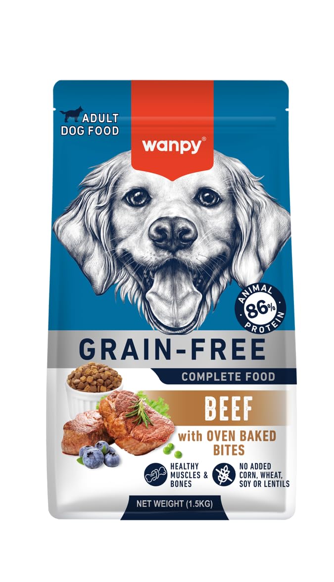 Wanpy Sığır Etli Tahılsız Yetişkin Köpek Maması 1,5kg