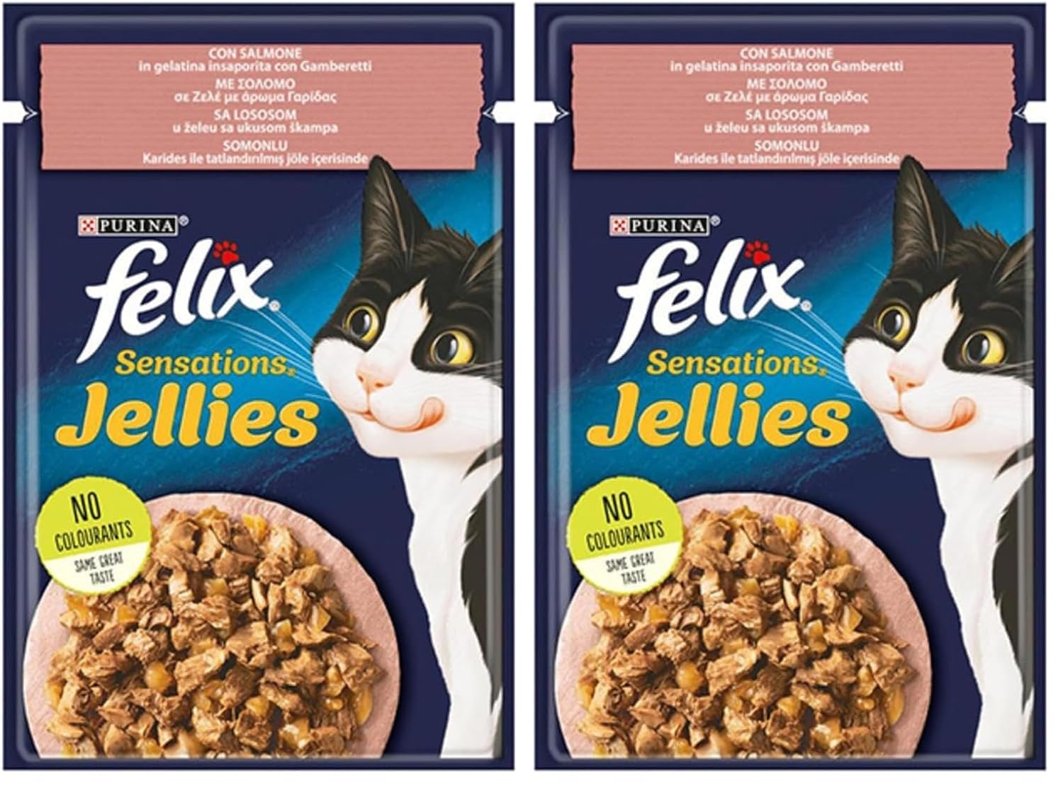 Felix Sensation Somon & Karidesli Kedi Yaş Mama 85 gr 2li paket
