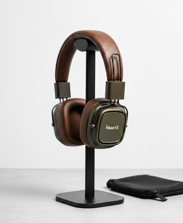 HEARTZ CLASİC H10 KAFAÜSTÜ WİRELESS BLUETOOTH KULAKÜSTÜ BÜYÜK KLASİK ÜST KALİTE KABLOSUZ KULAKLIK 120 SAAT BEKLEME 8 SAAT AKTİF MÜZİK 5.4 VERSİON BLUETOOTH (KOYU KAHVE)