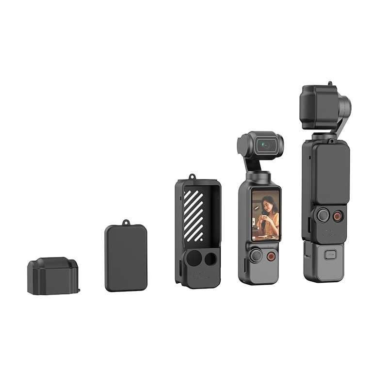 Mettzchrom Dji Osmo Pocket 3 uyumlu Silikon kılıf Koruma Kılıfı soft case 3 parça