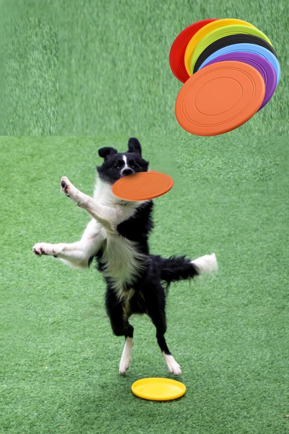 TİNEKE Dayanıklı Silikon Frizbi Köpek Oyuncağı Esnek ve Güvenli Yakalama Oyunu Diski 17.5 cm 1 ADET