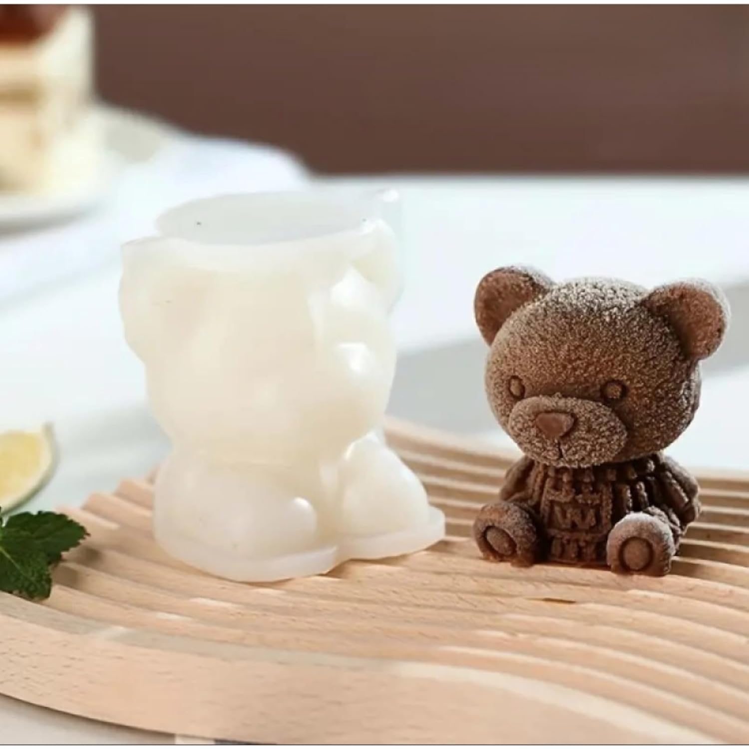 Wiforte 2’li Ayı Şekilli Silikon Buz Kalıbı – Gıda ile Temasa Uygun, Esnek ve Dayanıklı Kalıp, Buz, Çikolata ve Tatlı Yapımı için