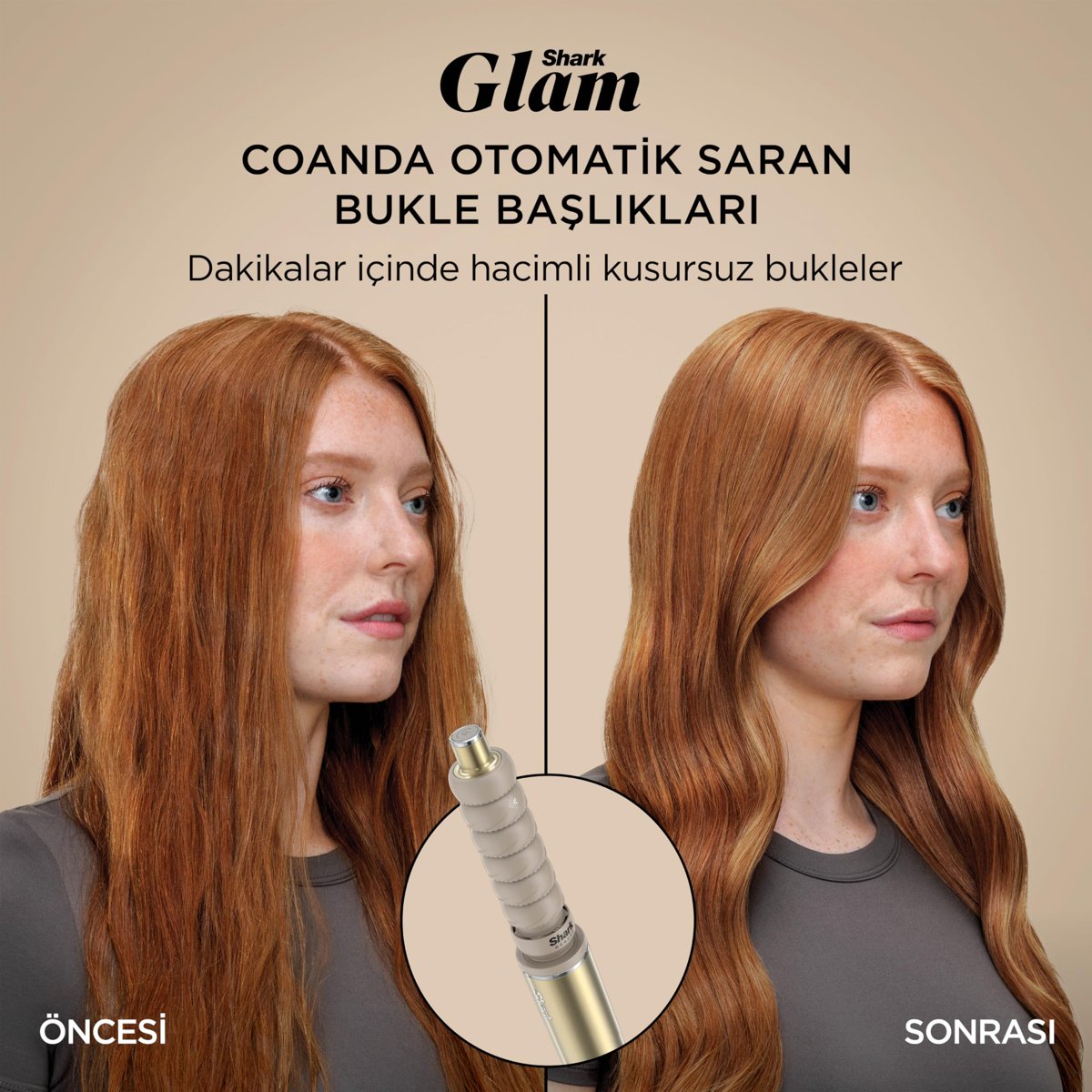 Shark Glam 5 Başlıklı Düz,Dalgalı ve Bukleli Çok Amaçlı Saç Şekillendirici HD6051SEU