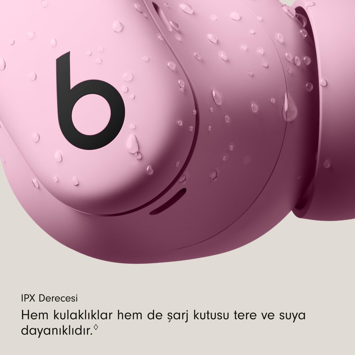 Beats - Powerbeats Fit - Kablosuz, Gürültü Önleyici, Üstün Kulak Uyumuna Sahip Antrenman Kulaklıkları; IPX4; şarj kutusuyla 30 saate kadar pil ömrü; Apple ve Android ile uyumlu - Pozitif Pembe
