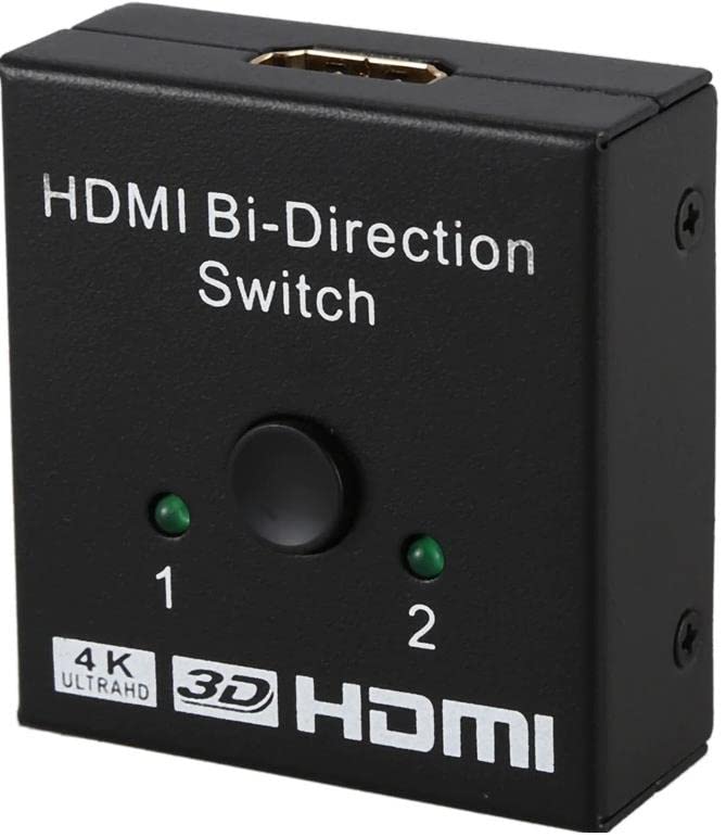 Lunatic 9444 2 Port Çift Yönlü Hdmi Switch Splitter Ekran Monitör Altın Kaplama Çoklayıcı Çoğaltıcı (Aynı anda iki ekrana görüntü vermez. Üzerindeki düğmeyle ekranlar arası geçiş yapılır)