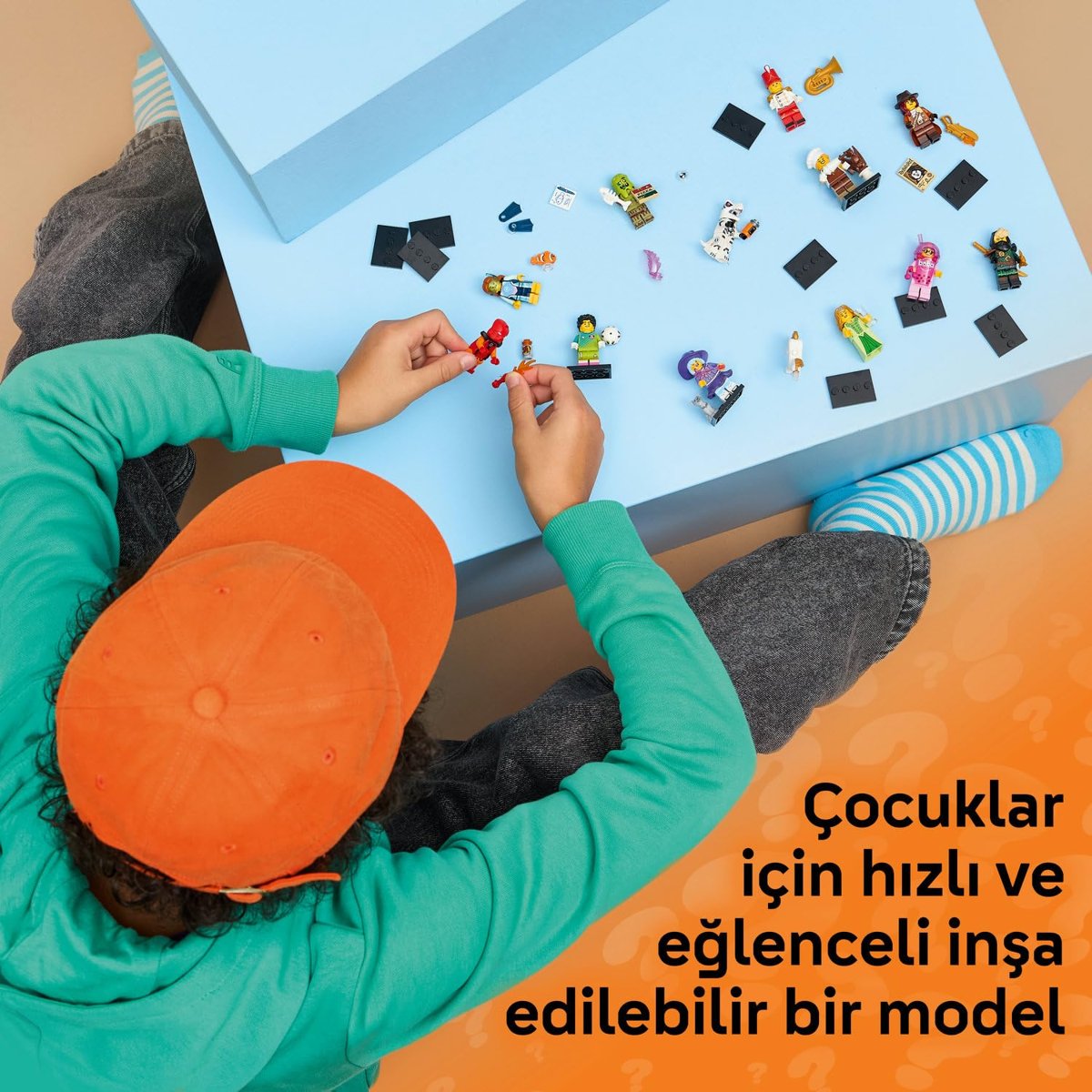 LEGO Minifigures Seri 29 71052-6 Yaş ve Üzeri Kız ve Erkek Çocuklar için Aksesuarlarıyla Birlikte Gelen 12 Karakterden 1'ini İçeren Yaratıcı Oyuncak Yapım Seti, Sürpriz Hediye Fikri (8 Parça)