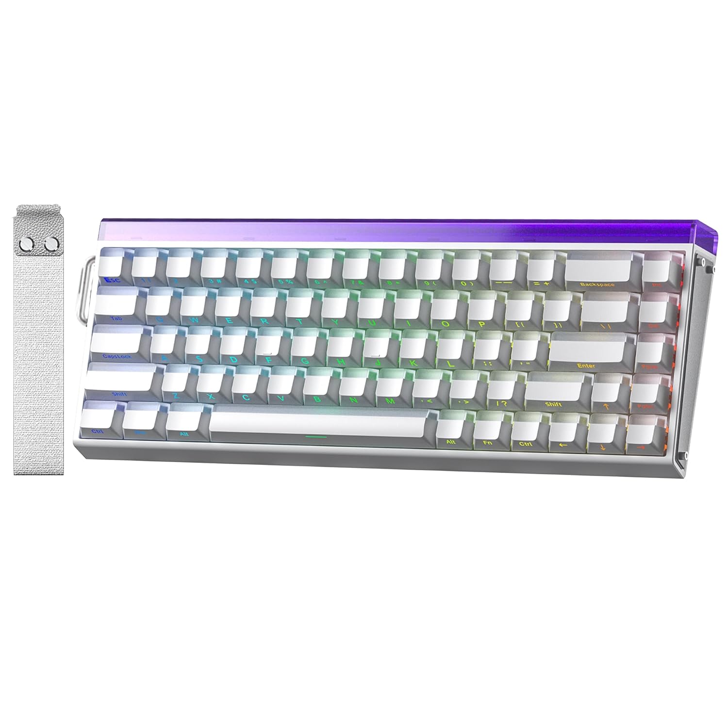 Aula Hero 68 He Manyetik Klavye Rapid Trigger Jade King Switch 8000Hz RGB Neon TKL Hot Swap Oyuncu Klavyesi Beyaz