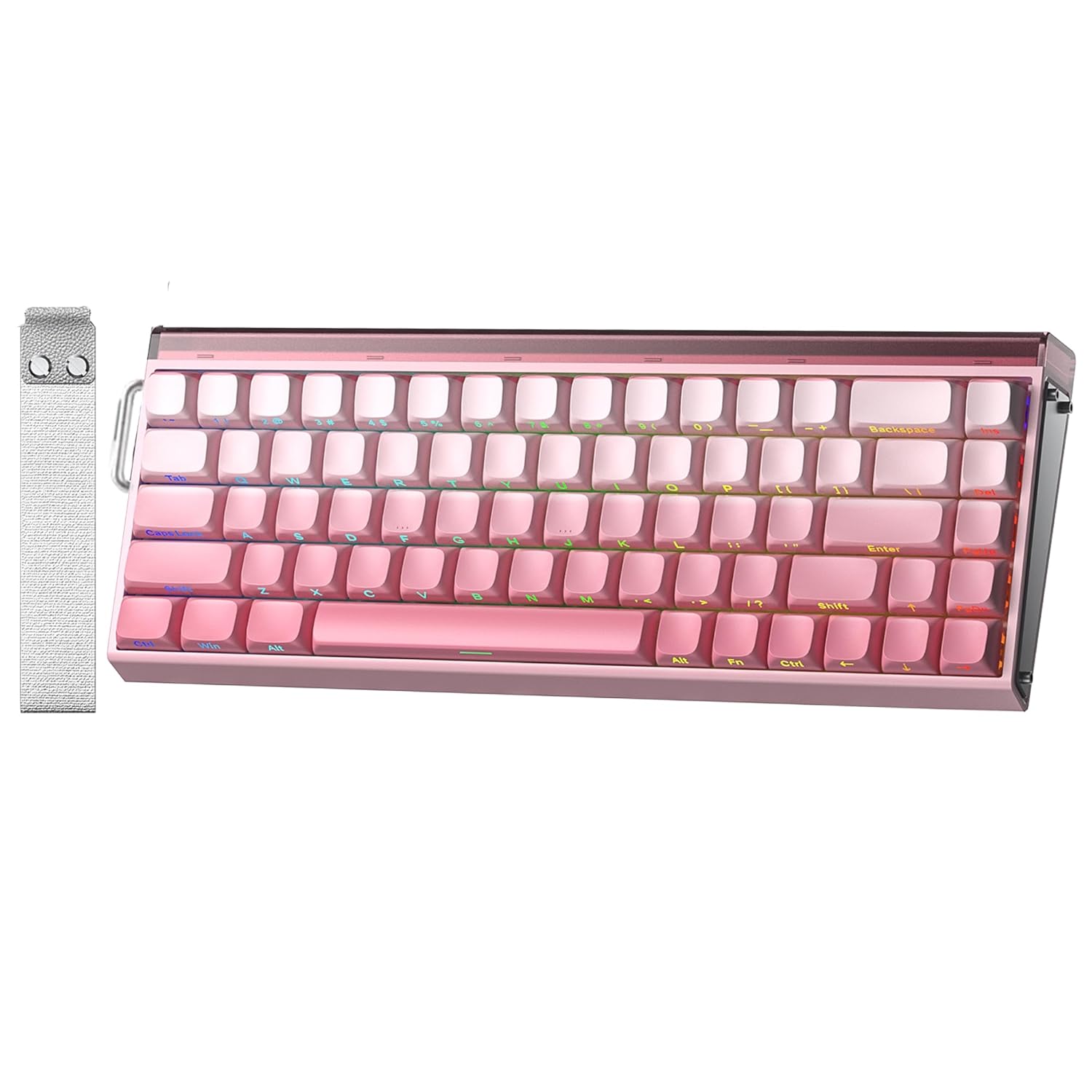 Aula Hero 68 He Manyetik Klavye Rapid Trigger Black King Switch 8000Hz RGB Neon TKL Hot Swap Oyuncu Klavyesi Pembe