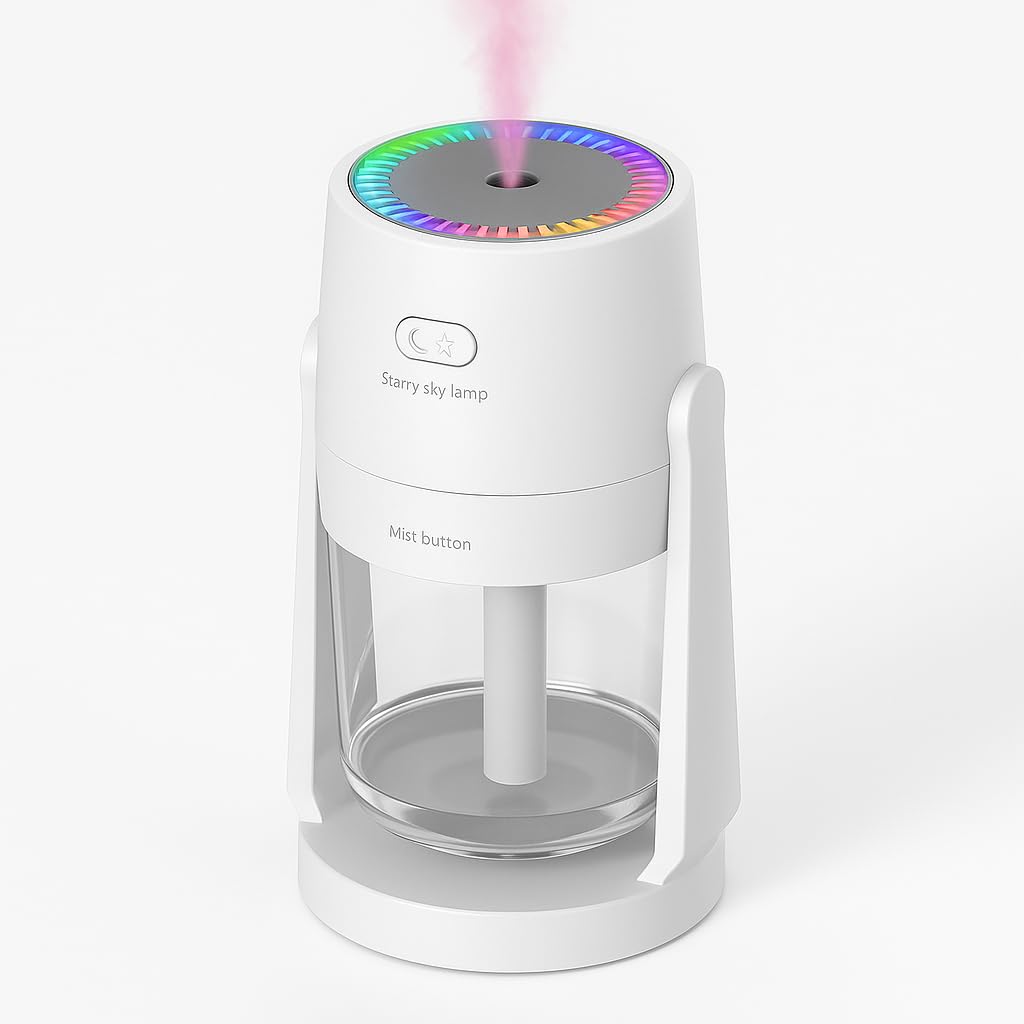 Yıldızlı Gökyüzü Hava Nemlendirici | Sessiz, LED Etkili, Uzun Süreli 8 Saat Kullanım