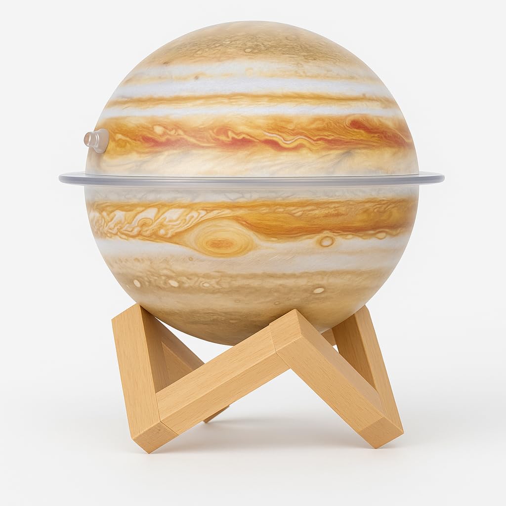 Jüpiter Tasarımlı Hava Nemlendirici – Renkli Gece Lambası & Sessiz Çalışma ile Şık ve Ferah Ortam