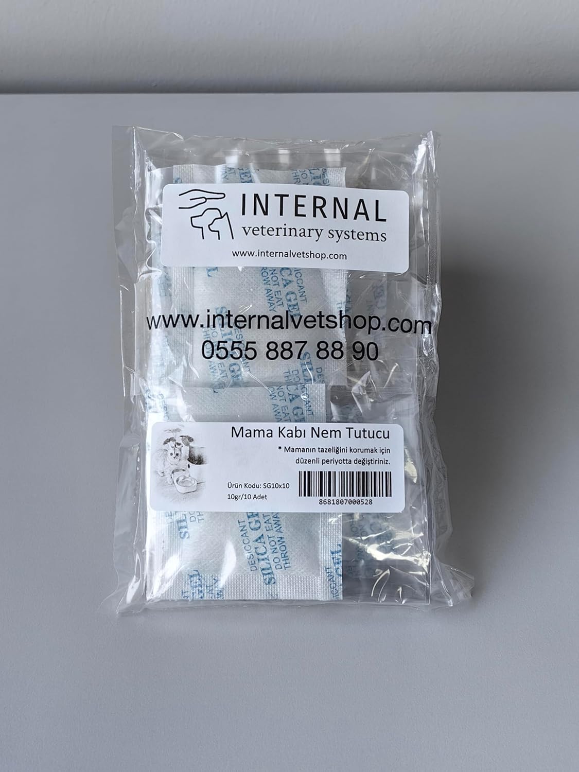 Pet Mama Kabı Nem Tutucu, 10'lu Paket (10 GR X 10 ADET), Kedi Köpek Mama Kabı Nem Tutucu