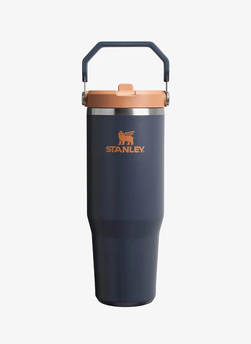 Stanley IceFlow Flip Straw Tumbler Pipetli Termos Bardak, 0.60 Litre, Lacivert (Twilight)