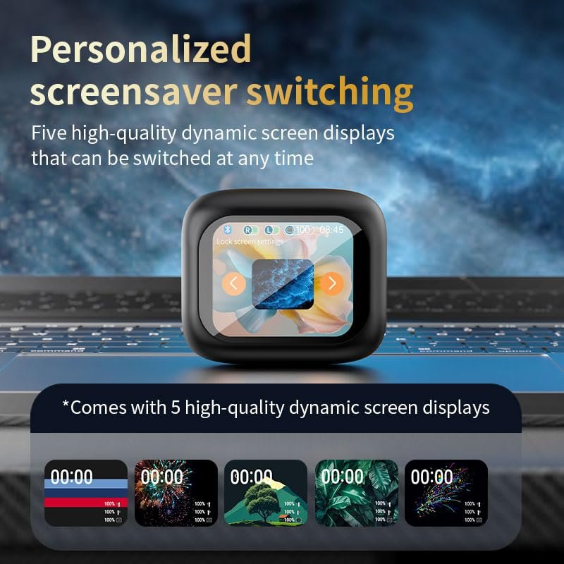 Hp-620 Bluetooth Kablosuz Kulaklık Led Dokunmatik Ekranlı Şarj Kutusu Renkli Lcd Hızlı Bağlantı Siyah