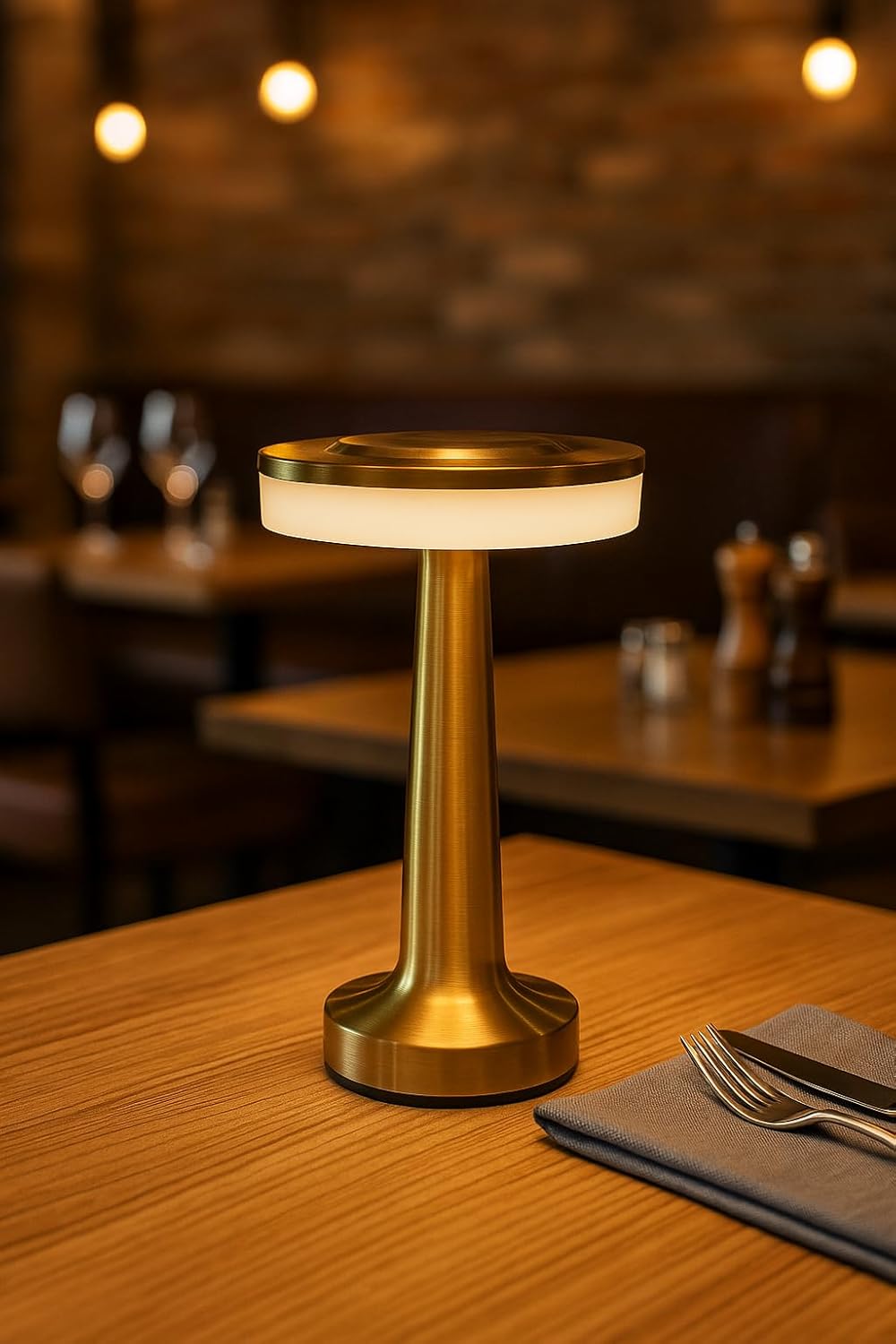 Girit Gold Şarjlı Dokunmatik Masa Lambası – 3 Renk Modu (6500K/3200K/Amber), Dimlenebilir, Type-C Kablo Dahil, 1800mAh Batarya, 20 cm Yükseklik