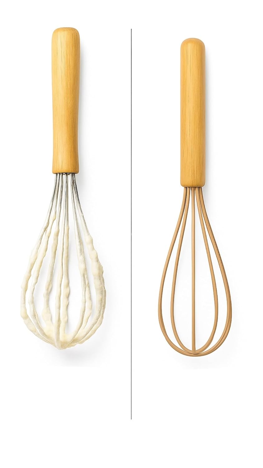 Busstier 3’lü Silikon Mutfak Seti Bambu Saplı Fırça Spatula Çırpıcı Isıya Dayanıklı Yapışmaz Hamur Karıştırıcı Çırpıcı Set Ergonomik Ahşap Saplı Mutfak Gereçleri Kolay Temizlenebilir Sağlıklı Pişirme