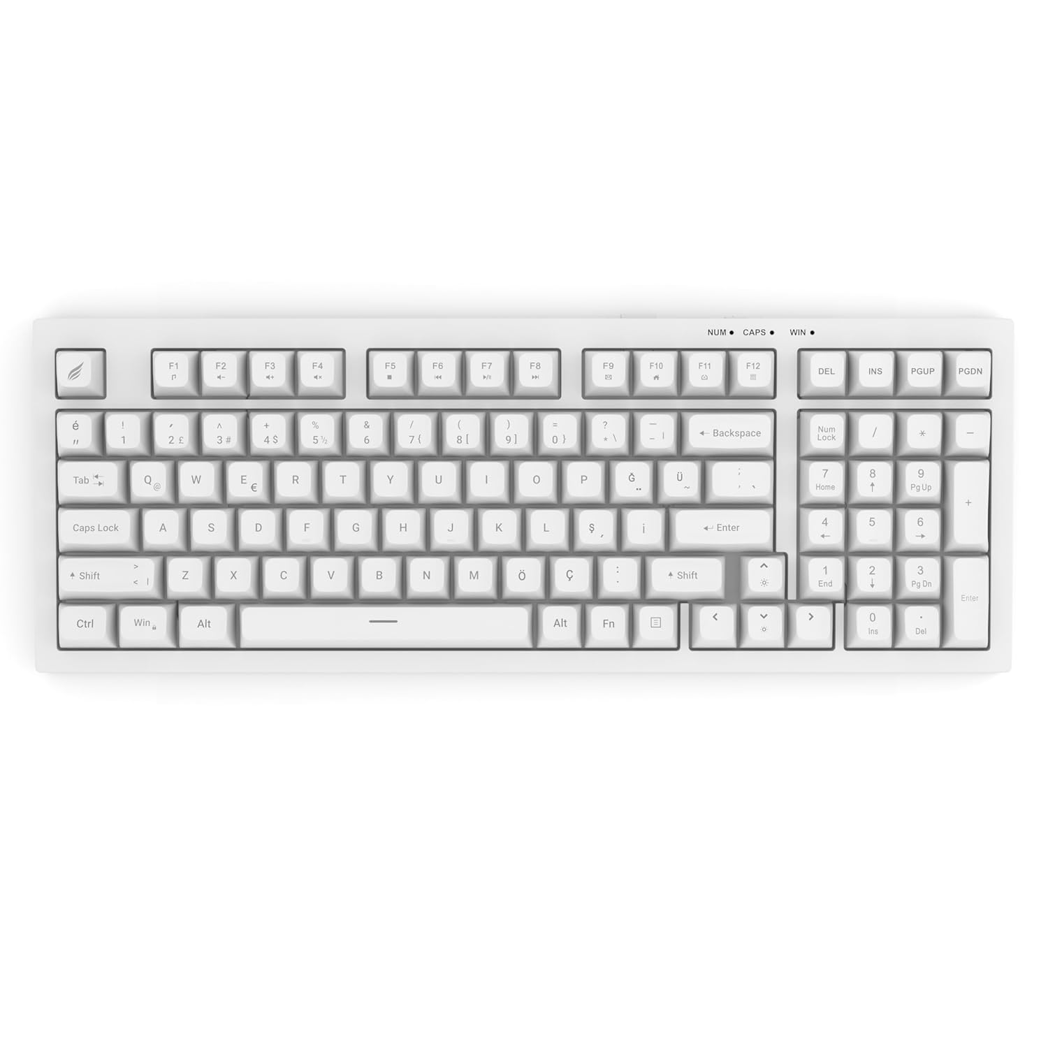 Hawk Gaming HK210 Membrane Rainbow Type C Kablolu Full Türkçe Gaming Klavye (Beyaz)