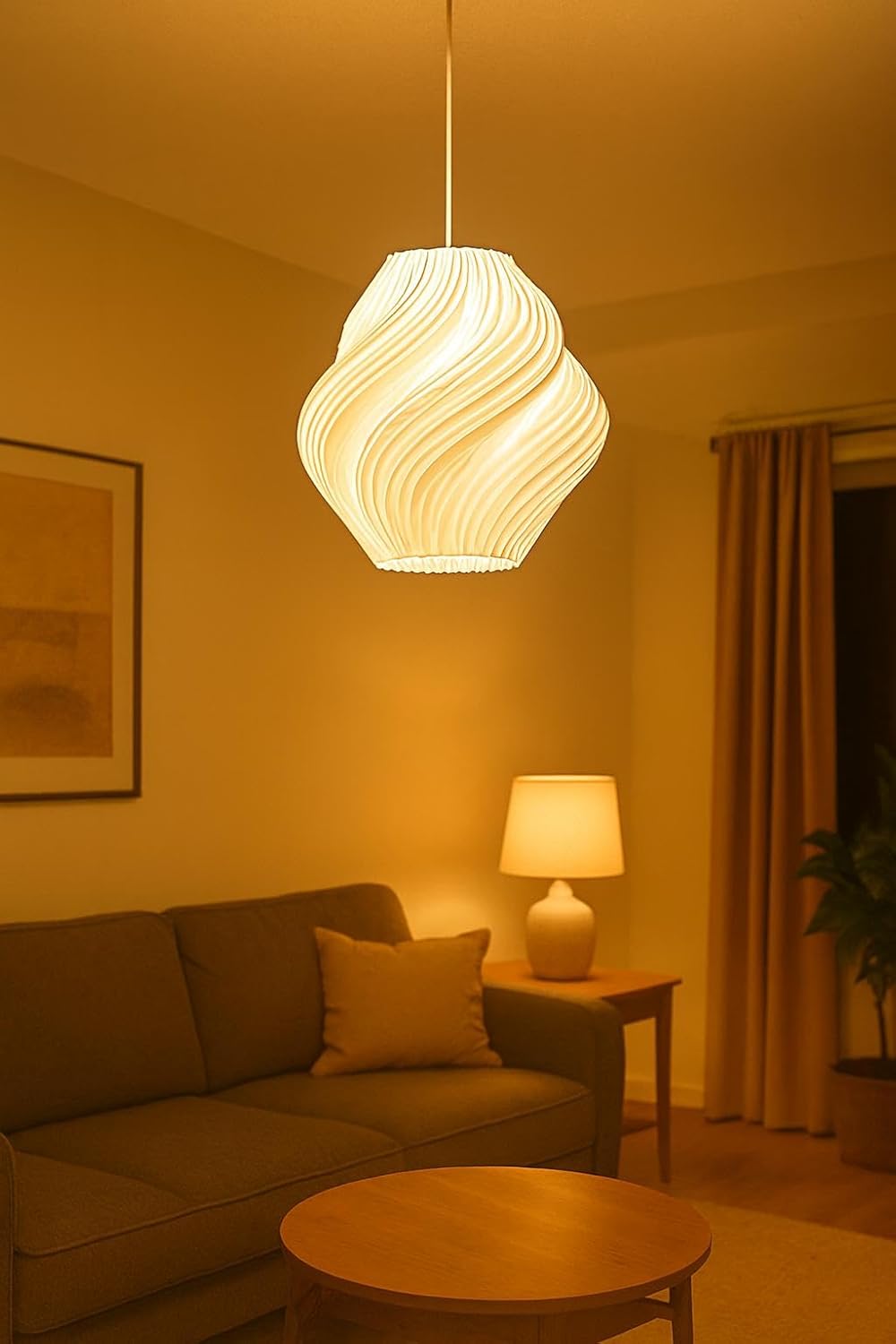 Modern Spiral Tasarım Avize – Dekoratif Tavan Lambası, Şık ve Dayanıklı Aydınlatma, Salon Yatak Odası, Mutfak, Ofis ve iş Yerleri için Uyumlu