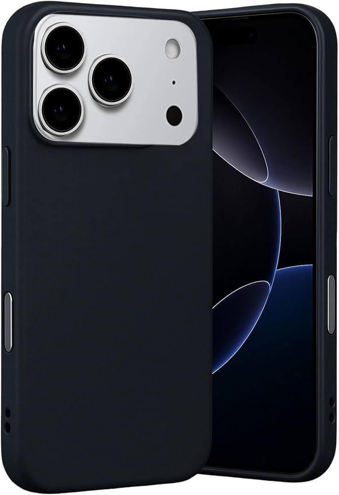 GGM GİYİM & AKSESUAR iPhone 17 Pro ile Uyumlu İçi Kadife Dışı Mat Yapıya Sahip Koruma Sağlayan Lansman Silikon Kılıf (Siyah)