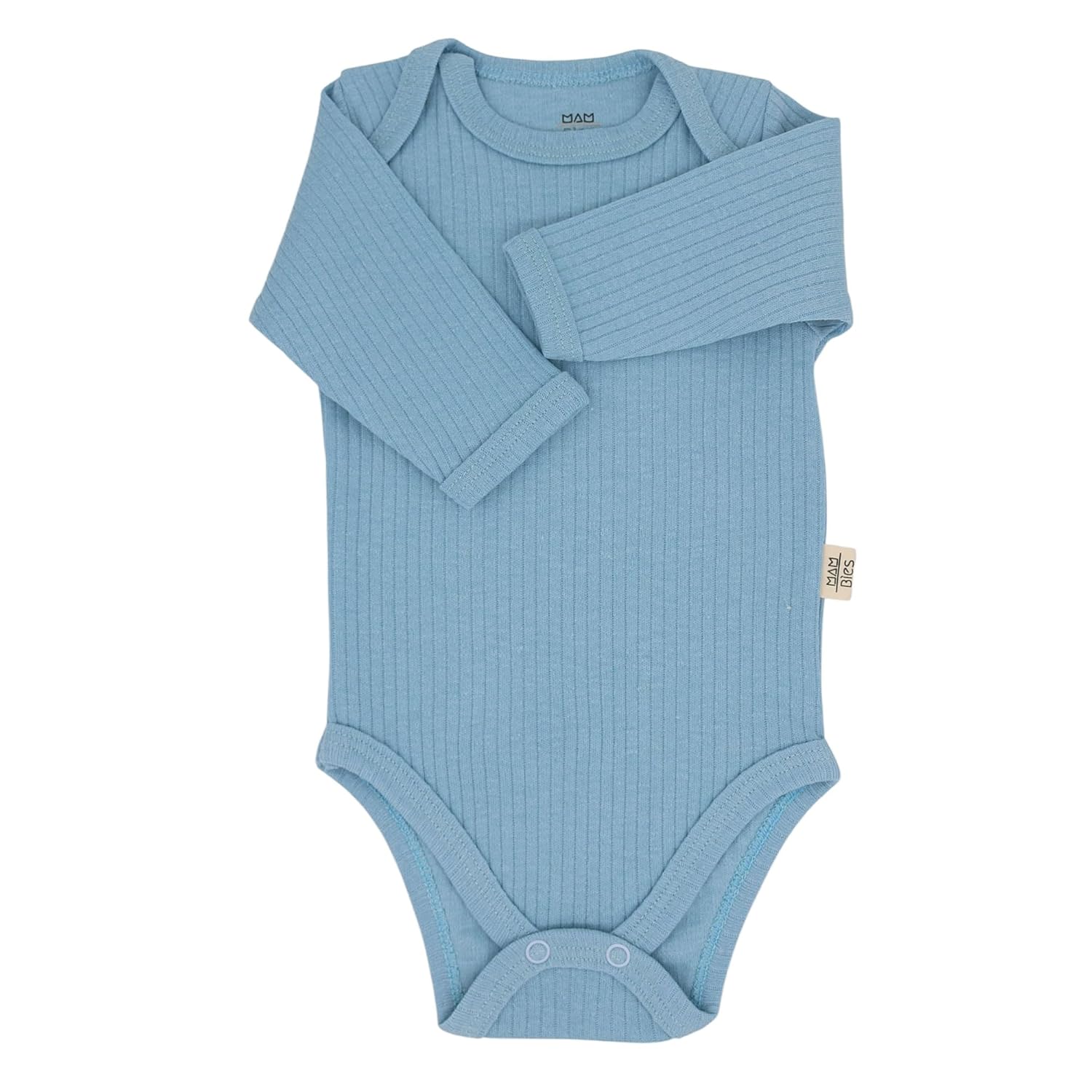 Premium%100 Pamuk Çıt Çıtlı Uzun Kollu Bebek Body Bebek Zıbın Bebek Atlet (mavi, 18-24 ay)