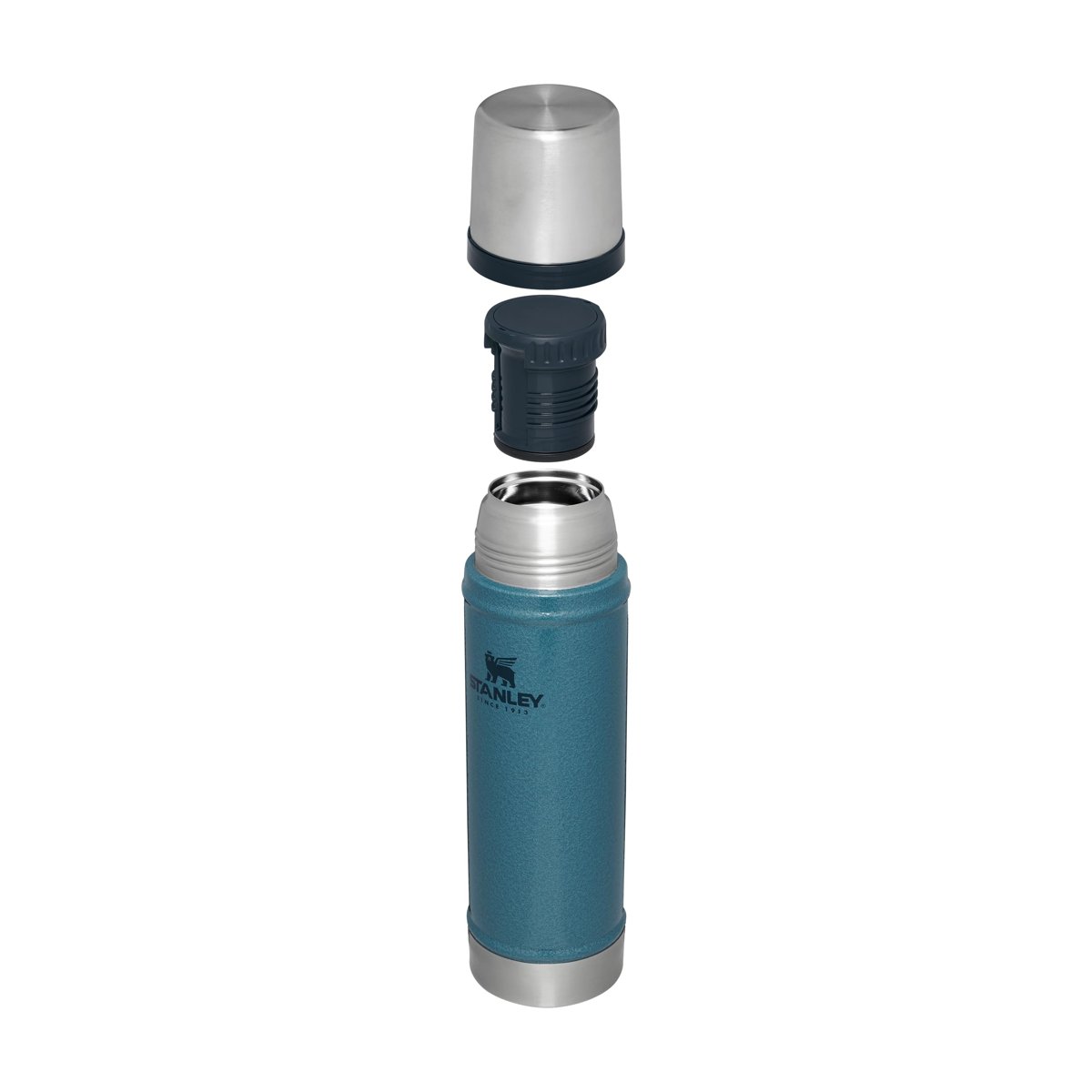 STANLEY Classic Legendary Vakumlu Termos 0.60 Litre - Mavi (Hammertone Lake) | Paslanmaz Çelik