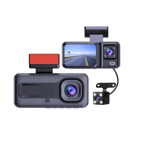 H98 Full Hd 1080P Wi-fi Full Hd 3 Kameralı Araç Içi Kamera Araba Güvenlik Kamerası Gece Görüşü Ön Geri iç Kayıt IR LED