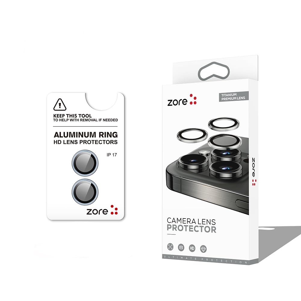 Senon Apple iPhone 17 İçin Zore CL-12 Premium Safir Parmak İzi Bırakmayan Anti-Reflective Kamera Lens Koruyucu (Mavi)