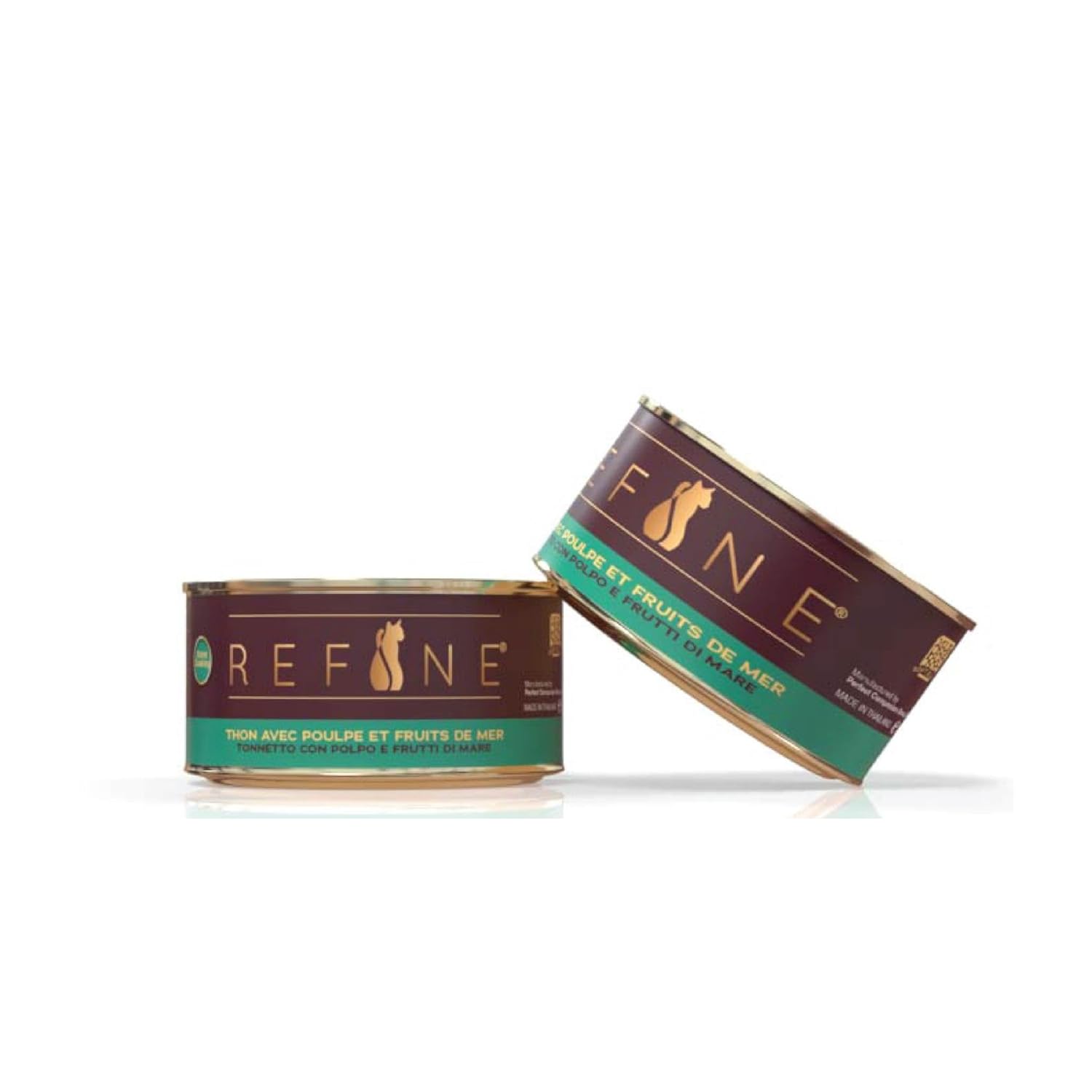 Refine Kedi Konservesi Ahtapot ve Deniz Ürünleri ile Ton Balığı 80 gr HOME COOKING