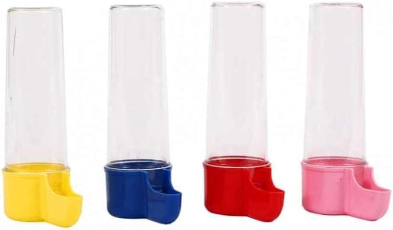 100 ml Gaga Suluk – Muhabbet Kuşu, Kanarya, İspinoz ve Saka İçin Kuş Kafesi Su Kabı | Otomatik & Damlatmaz Şeffaf Gaga Suluk (Renkli) 1 adet