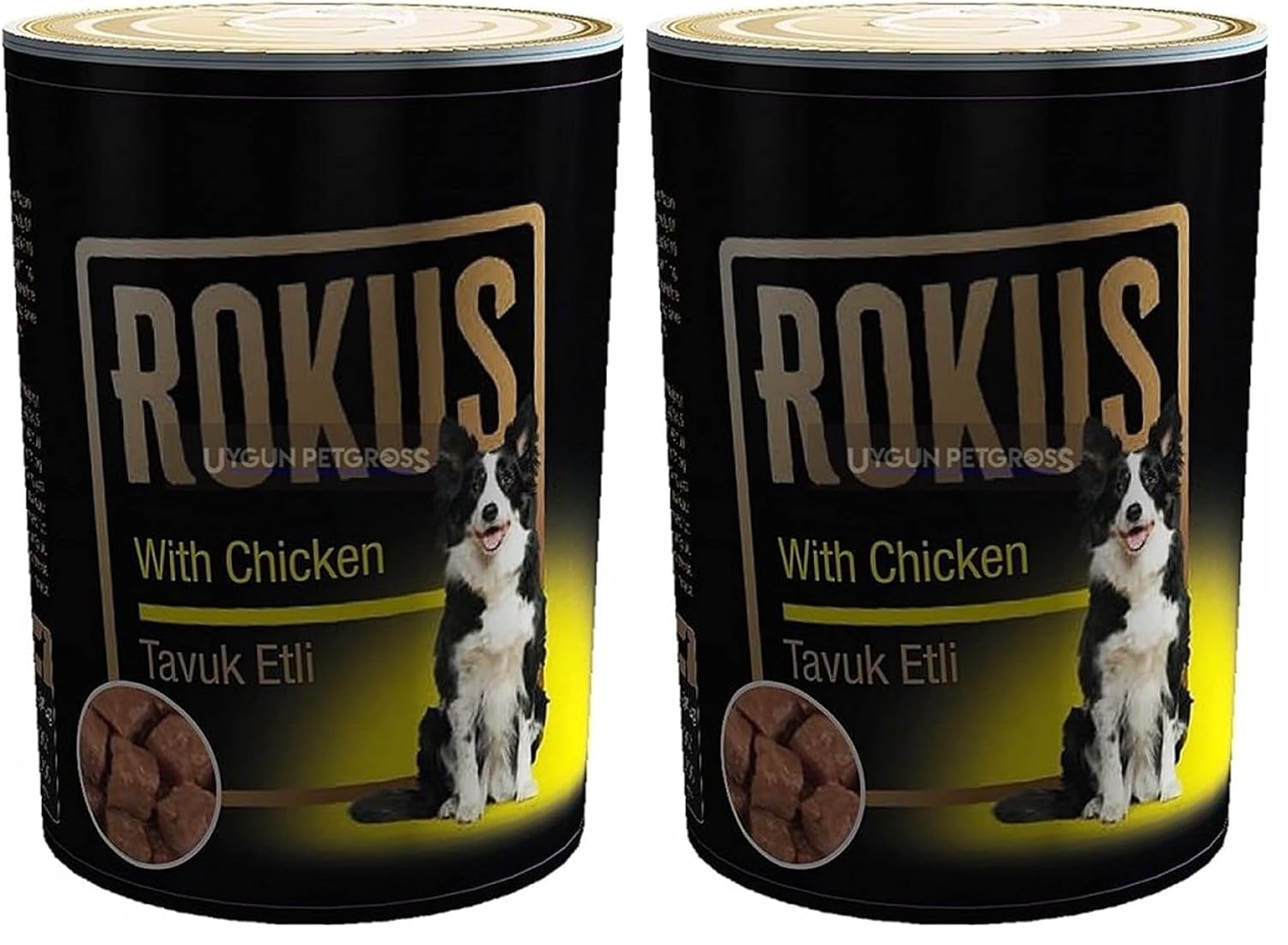 Rokus Tavuklu Parça Etli Köpek Konservesi, 410 G 2li paket