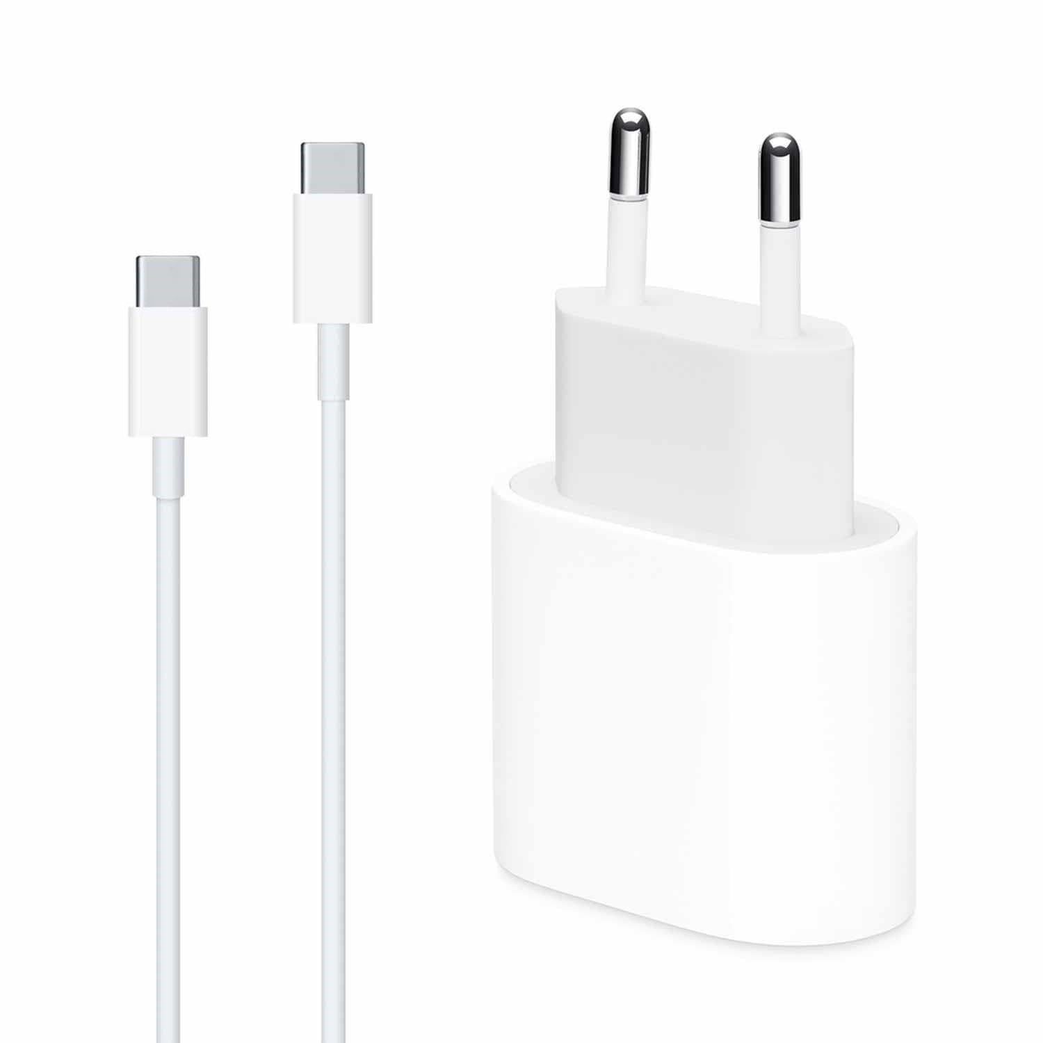 Microsonic Apple iPhone 17 Pro Max Type-C To Type-C 2 in 1 Şarj Seti [iPhone 17 Pro Max ile Uyumlu Muadil Şarj Cihazı - Beyaz]