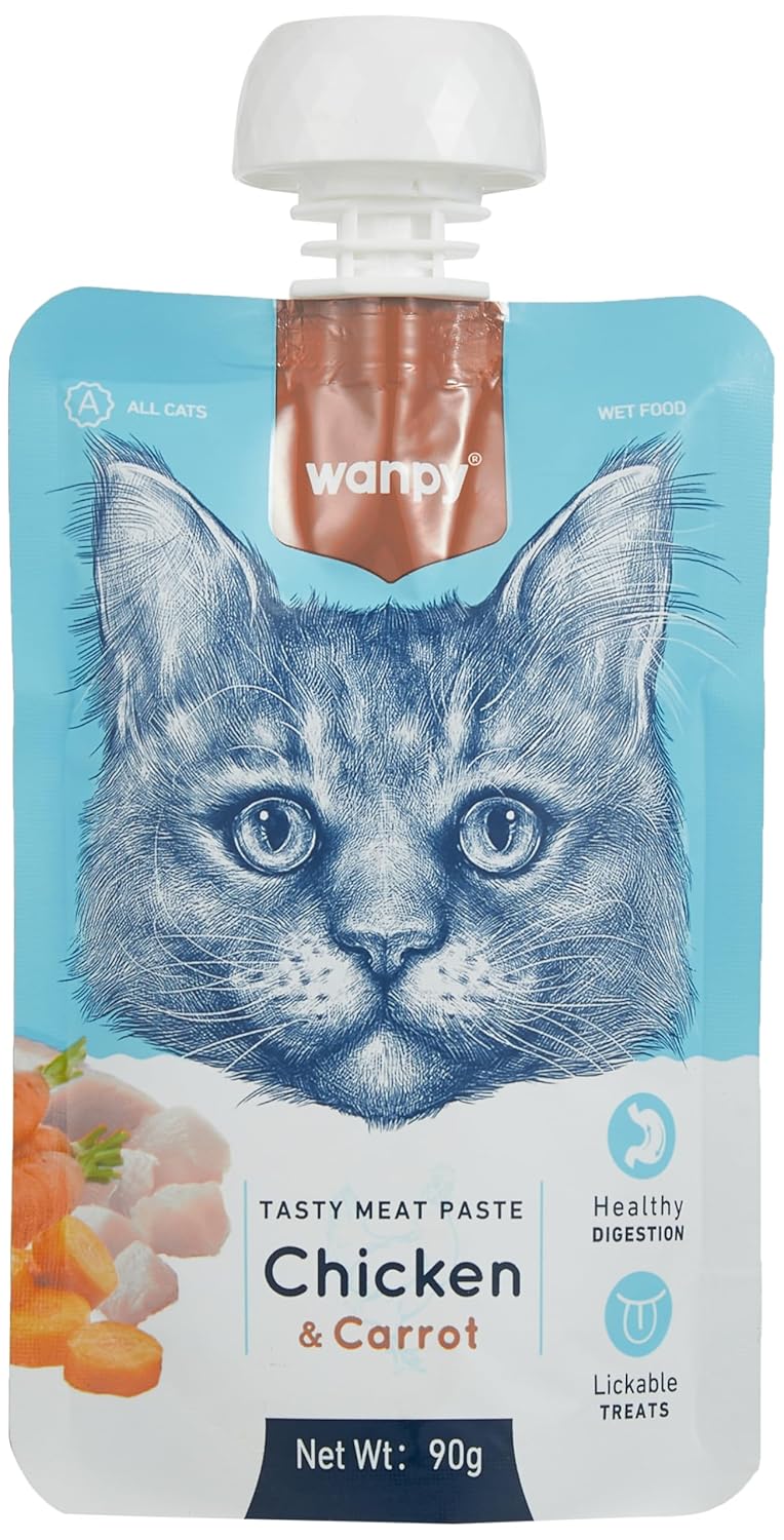 Wanpy Taze Tavuklu&Havuçlu Kedi Et Ezmesi 90 gr 12 paket