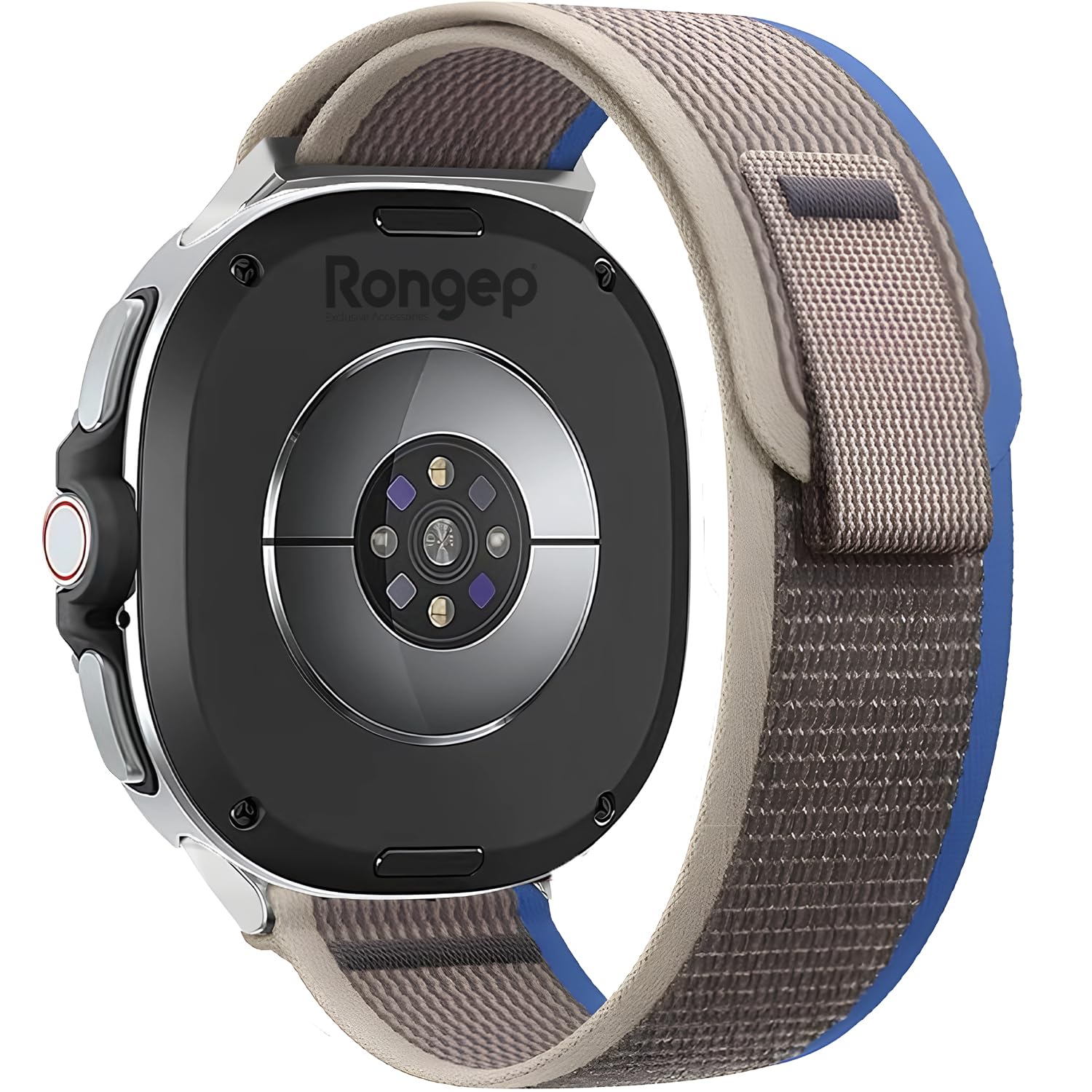 Rongep Samsung ile Uyumlu [2025] Travel Loop Kordon Galaxy Watch 8 44mm/40mm/Classic 46mm için Rahat Kumaş Watch8 Classic Kordon Terletmeyen Konforlu Tasarım Galaxy Watch 8 Kordonu (Trail-Gri Mavi)