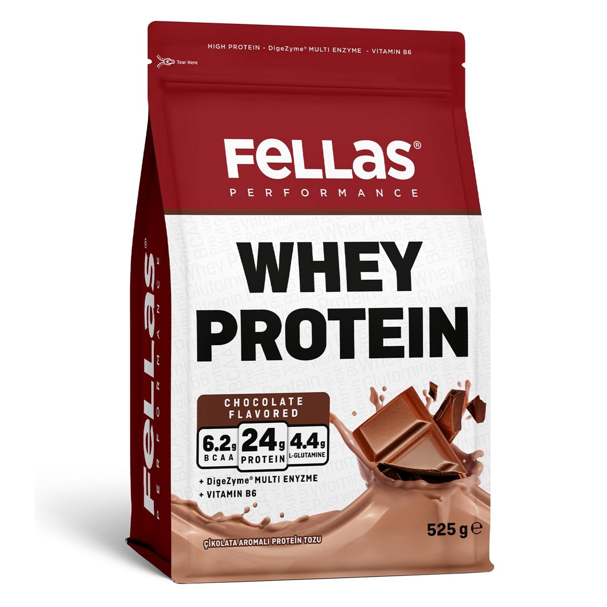 Fellas Performance Çikolata Aromalı Whey Protein 525g