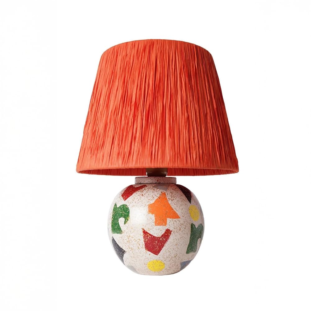 Carte Handmade Turuncu Seramik Abajur – Modern Tasarım, Yerli Üretim, E27 Duy, Uzun Ömürlü ve Çevre Dostu Dekoratif Aydınlatma