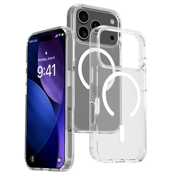PSR Aksesuar iPhone 17 Pro Max Şeffaf Kılıf – M-Safe Hybrid Kapak, Wireless Şarj Uyumlu, Darbeye Dayanıklı Air Space Köşe, Kamera ve Ekran Koruma (iPhone 17 Pro Max)