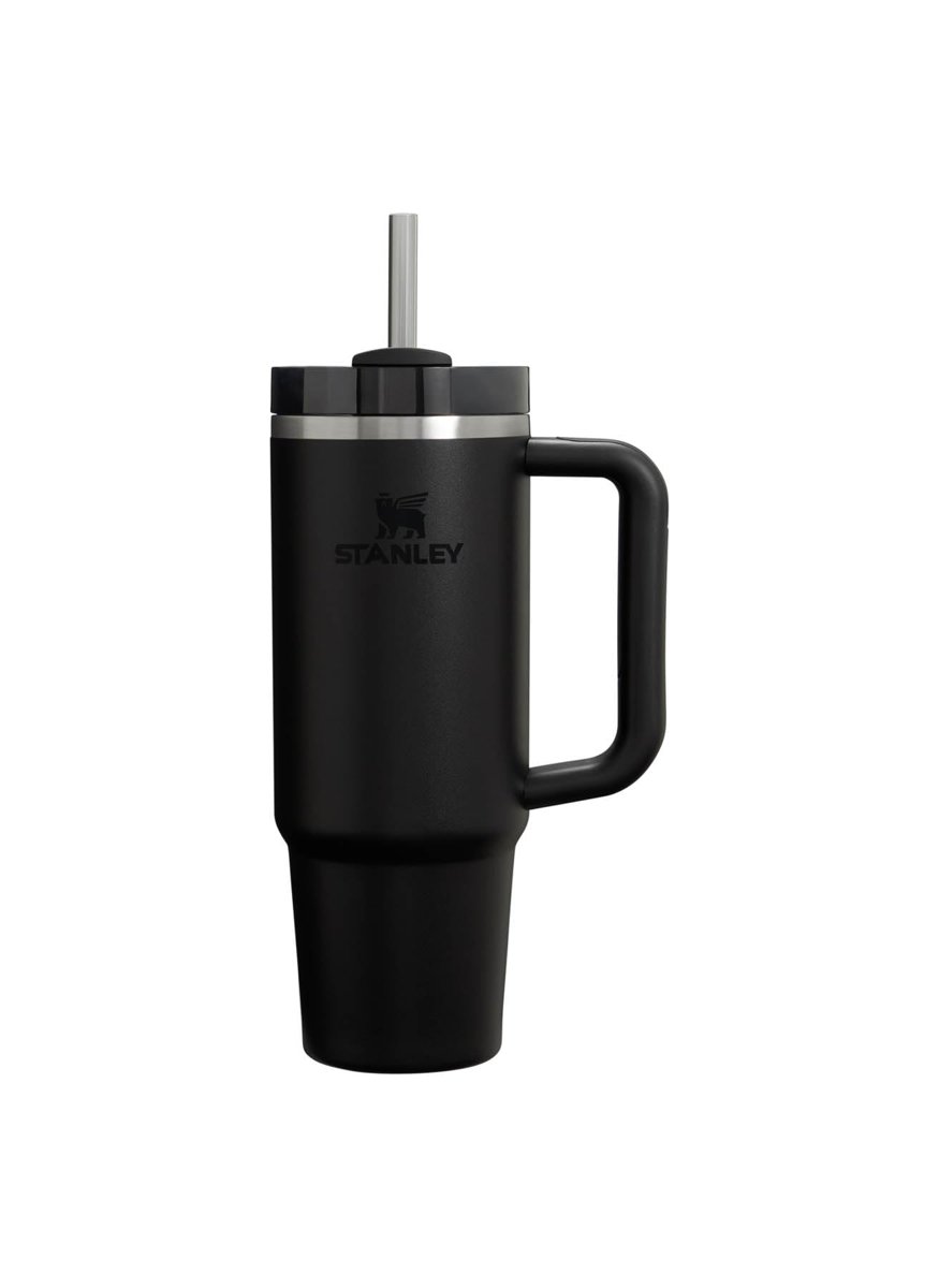 Stanley Quencher Pipetli Termos Bardak, Siyah, 0.89 Litre