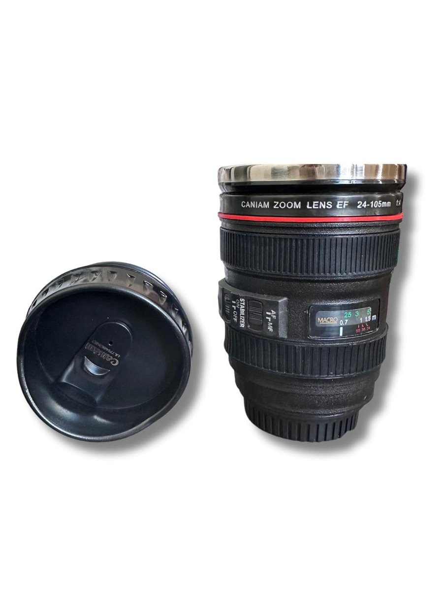 Lens Görünümlü Termos Kupa Bardak 300 ml – Kamera Objektif Bardak Termos