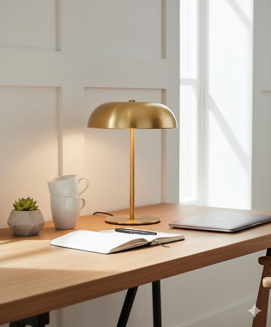 Modern Dokunmatik Ayarlı LED Masa Lambası | Şarj Edilebilir & Taşınabilir | Gold, Gümüş, Krem Seçenekleri (Gold)