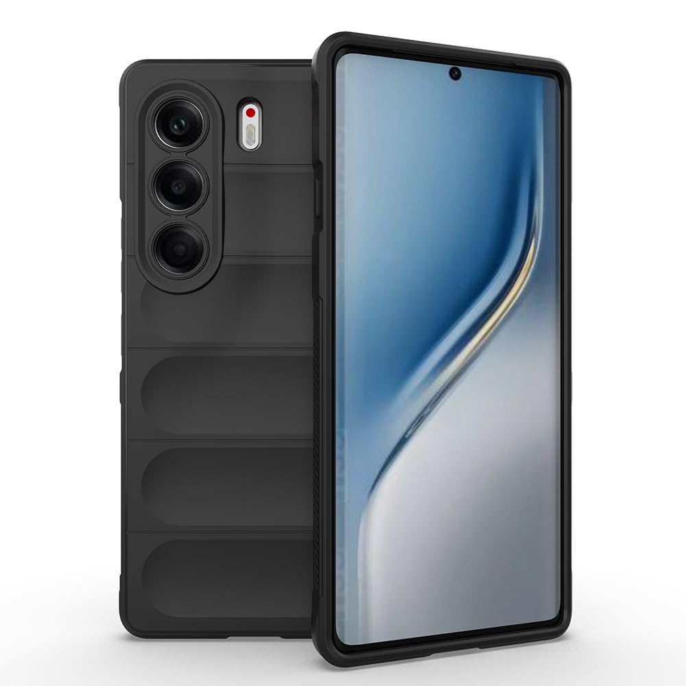 Spia Tecno Camon 40 Pro ile Uyumlu Kılıf Siyah Kinet Silikon Kapak (Tecno Camon 40 Pro ile Uyumlu, Siyah)