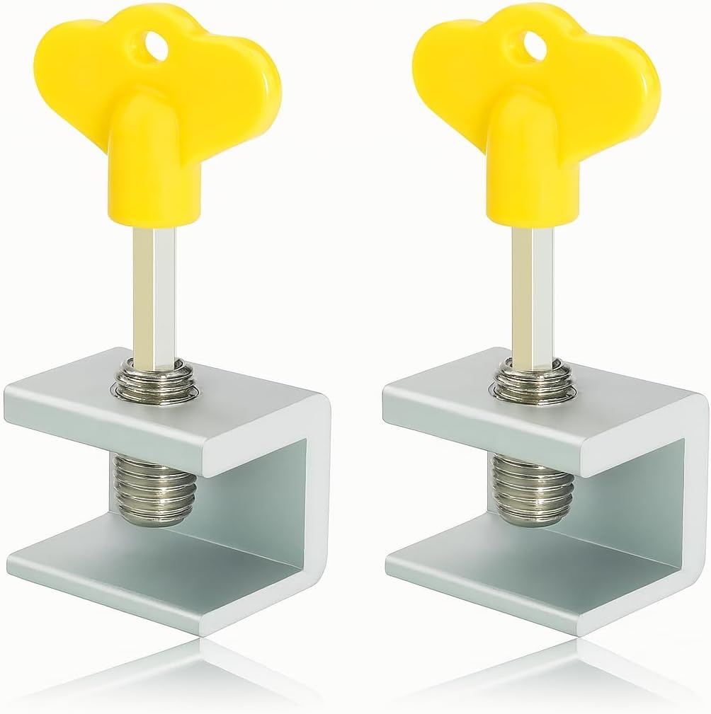 ADAPTOLL Ayarlanabilir Sürgülü Pencere ve Kapı Kilidi – Çocuk Güvenlik Aparatı, Evcil Hayvan Güvenlik Kilidi, Dayanıklı Metal Gövde, Kolay Montajlı Sürgülü Pencere Emniyet Kilidi (Medium, Adet, 2)