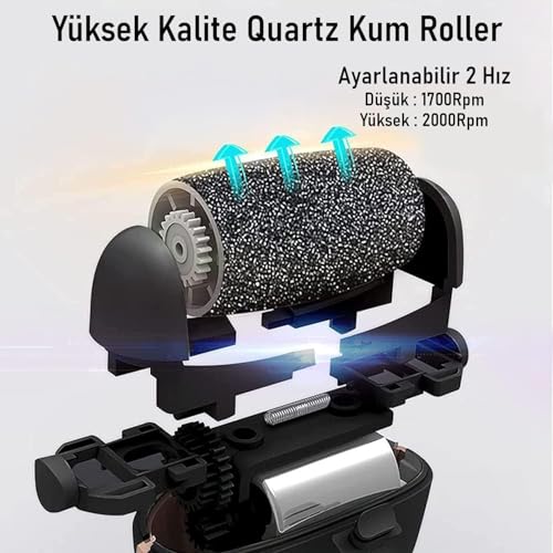 Valkyrie 10’lu Ayak Bakım Seti Elektrikli Nasır Ayak Törpüsü ve Pedikür Şarjlı ve Taşınabilir