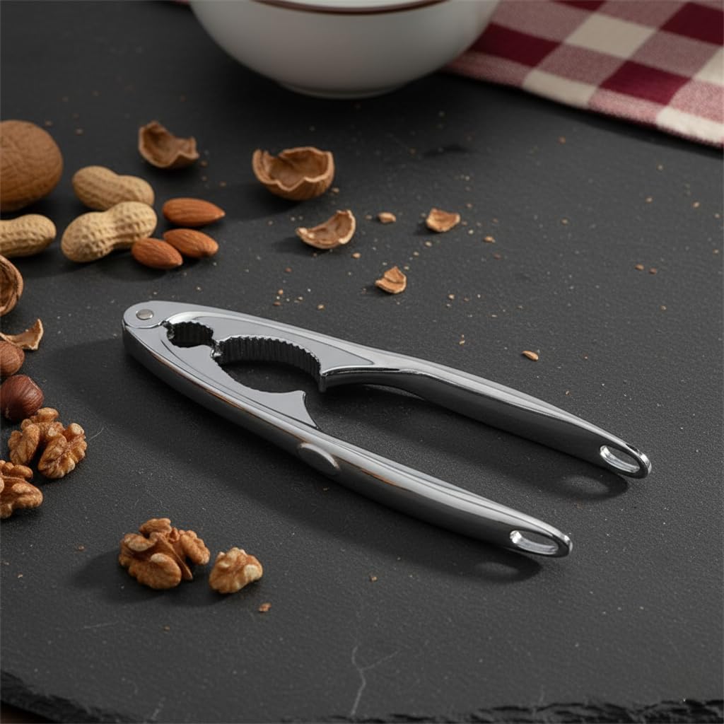 Deconox Paslanmaz Çelik Ceviz, Fındık ve Badem Kıracağı Pense Şeklinde | Ağır ve Yüksek Kaliteli Malzeme | Dayanıklı & Ergonomik Ceviz ve Fındık Kırıcı 17 cm