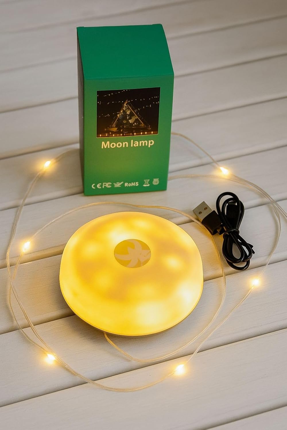 10 modlu kamp zinciri, peri ve kamp lambası, USB ile şarj edilebilir, 10 metre LED ortam ışıkları, kamp için IP67 su geçirmez, renkli ve sıcak aydınlatma [Enerji Sınıfı A]