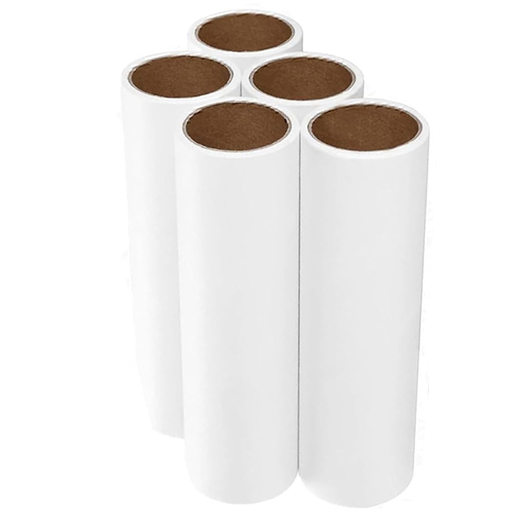 5 Adet Yedek Tüy Toplayıcı Rulo 16 cm Kedi Köpek Tüyü Toplayıcı Yapışkanlı Yedek Rulosu