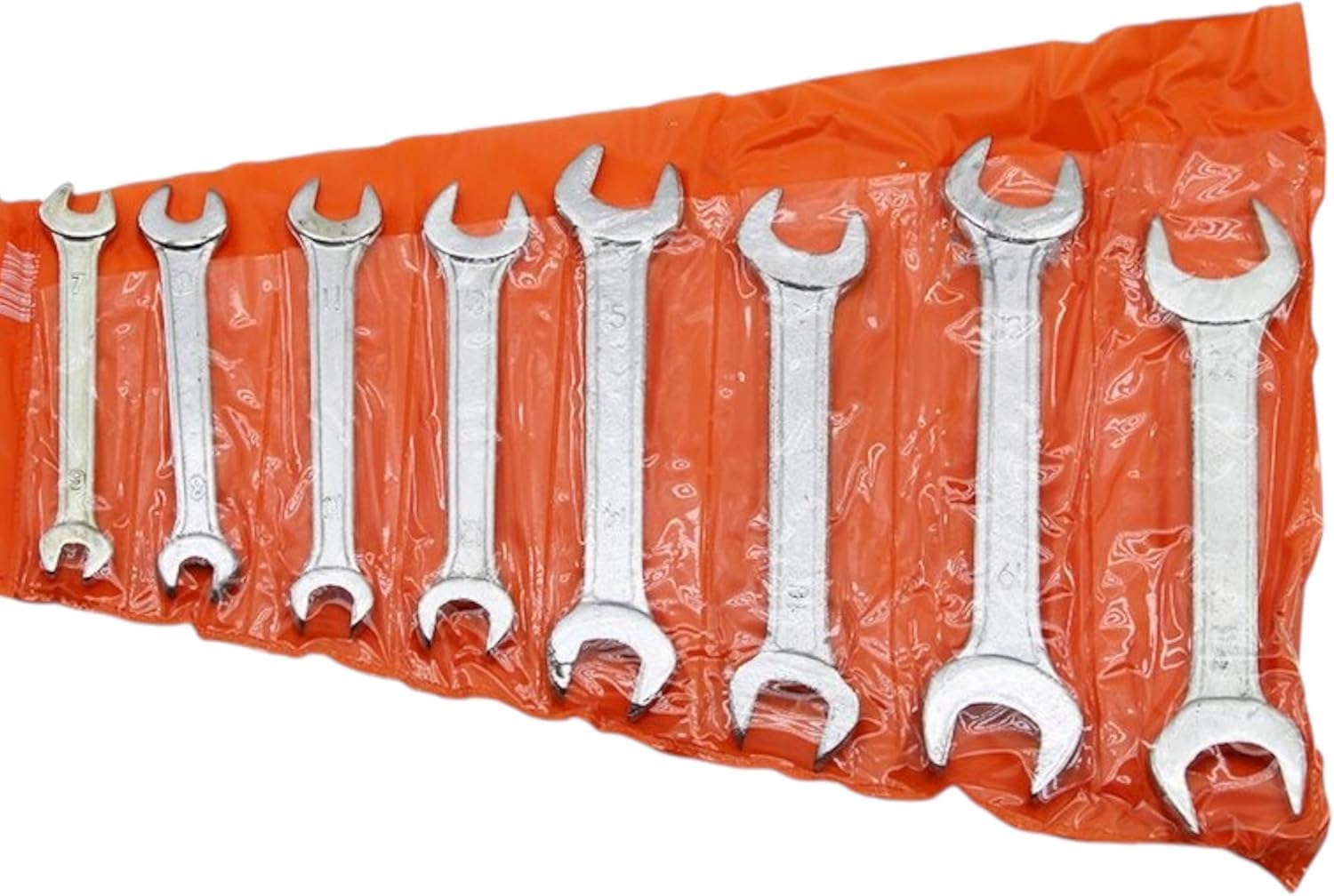 8 Parça Anahtar Takımı Seti Ağzı Açık Çift Taraflı 6-22MM 6X7-8X9-10X11-12X13-14X15-16X17-18X19-20X22 Araba Motorsiklet Bisiklet Tamiri Somun Sıkma Aparatı İngiliz Anahtarı