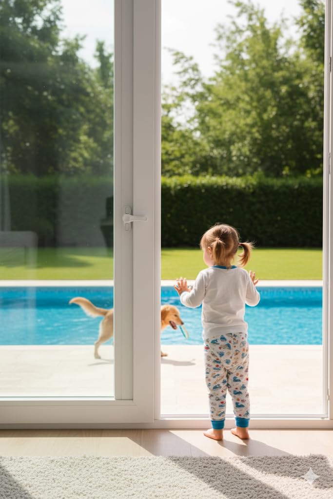 Orret Home 6 Adet Kapı ve Pencere Emniyet Kilidi – 360° Dönebilir PVC Güvenlik Mandalı, Hırsızlık Engelleyici ve Çocuk Güvenliği Kilidi, Çekmeli Pratik Kilit Seti